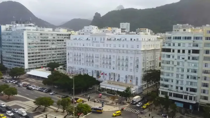 Rio de Janeiro Hotels with Scenic Views Panoramic view of Rio de Janeiro hotels with Sugarloaf Mountain in the background